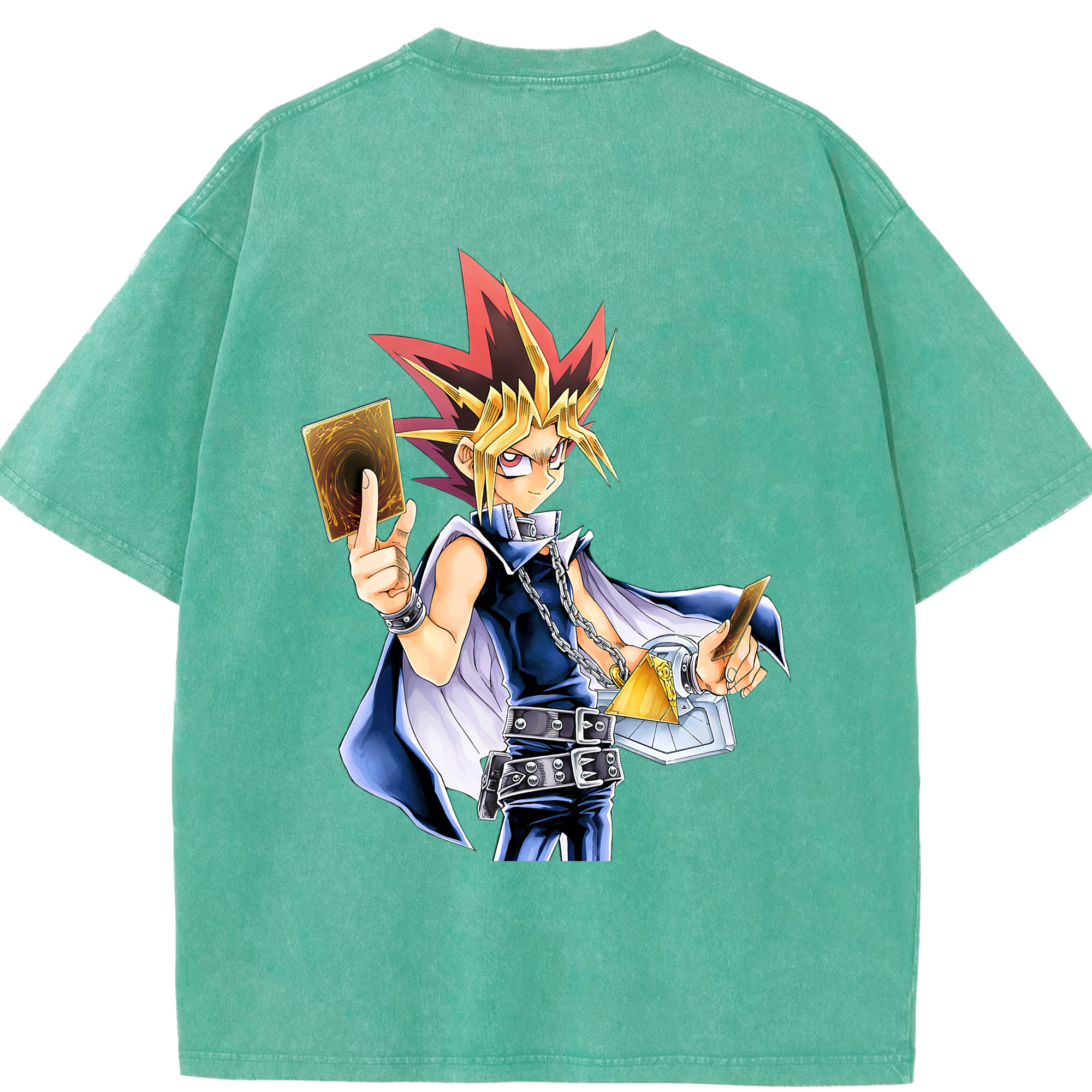 （画像用） 遊☆戯☆王 Yu-Gi-Oh! 綿100% ヴィンテージ風 半袖Tシャツ（背面プリント）